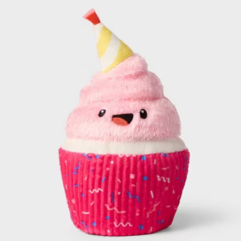 7.5" Birthday Cupcake Pink Stuffed Animal - Gigglescape